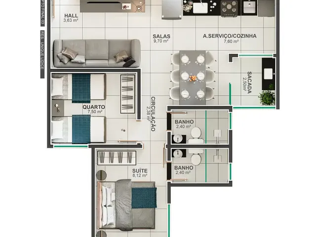 Imagem 8: Unique Lídice Apartamento com 2 dormitórios