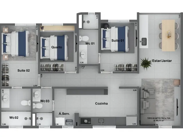 Imagem 15: Belvedere Apartamento com 3 dormitórios