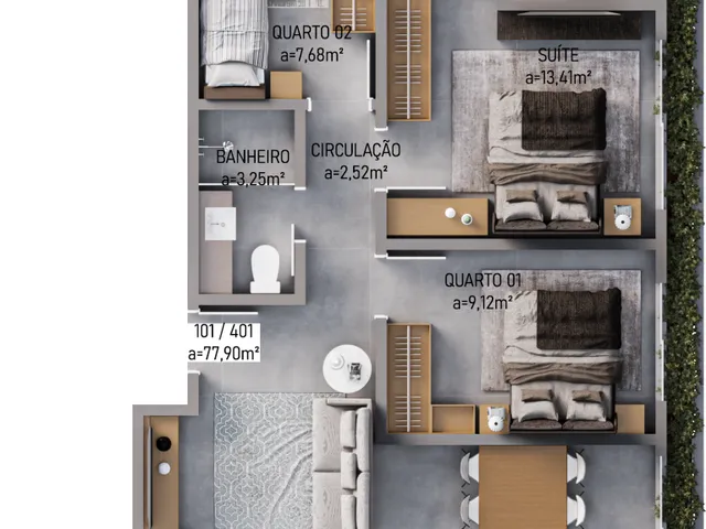 Imagem 5: Carmen Residence - Apartamento à venda no bairro Pedra Branca - Palhoça/SC