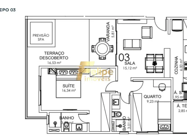Imagem 11: NOVO EMPREENDIMENTO IMOBILIÁRIO SURGINDO! COBERTUARA COM 02 QUARTOS, SENDO 01 SUÍTE