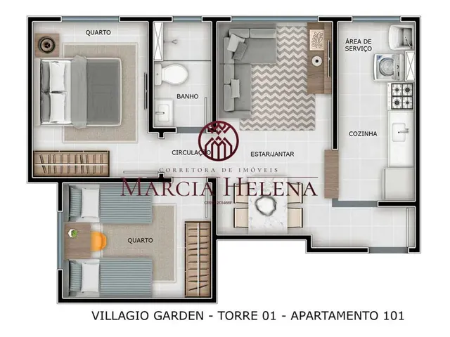 Imagem 5: Apartamento à venda em Campinas, Vila Industrial, com 2 quartos, 44m²