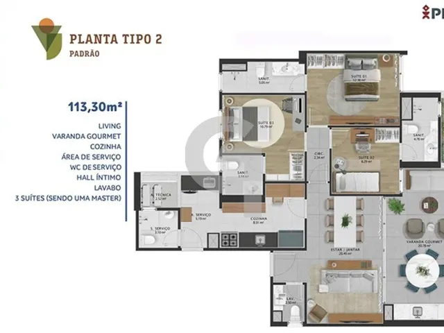 Imagem 8: Apartamento com 3 suítes e lazer completo no Villaggio Jardins no Cidade Jardim
