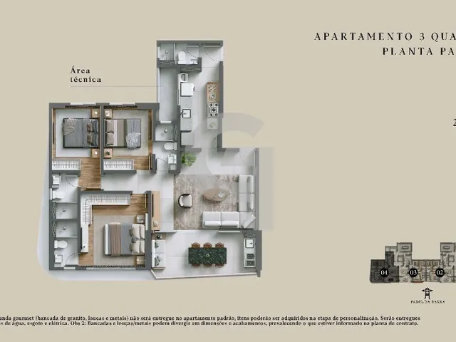 Imagem 6: Apartamento com 3 quartos sendo 2 suítes, a 200m da praia no Rivê no Rio Vermelho