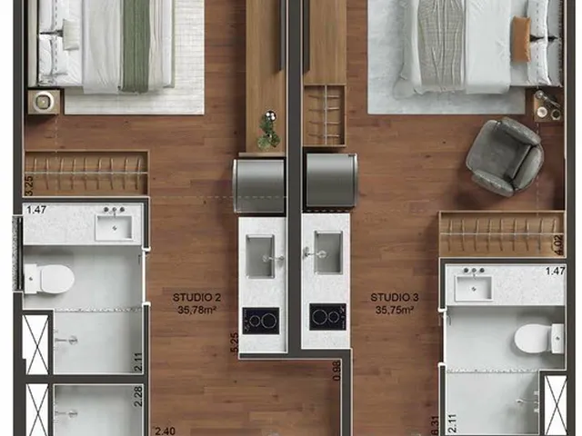 Imagem 15: Modo Botafogo: Double e Triple Studios de Luxo na Voluntários da Pátria – Design e