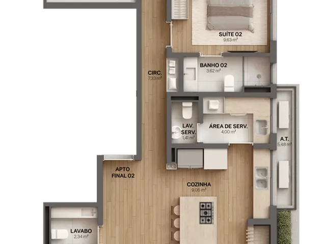 Imagem 3: Avora Apartamento com 3 dormitórios