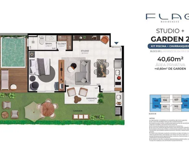 Imagem 3: Studio à venda em Cabo Frio, Passagem, com 1 quarto, 44,90m²