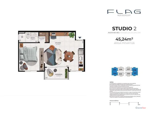 Imagem 8: Studio à venda em Cabo Frio, Passagem, com 1 quarto, 44,90m²