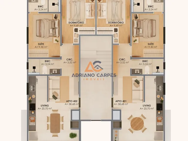 Imagem 5: Apartamento na Praia de Gravatá em Navegantes, com 02 quartos sendo 01 suíte, novo