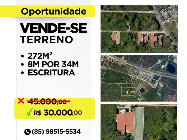 Imagem: Oportunidade Vende-se Terreno de 272m²