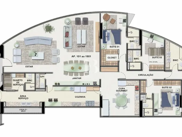 Imagem 7: Apartamento Alto Padrão com 4 Suítes e 268M² no Pina com Vista para Rio