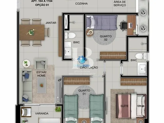 Imagem 3: Apartamento com 71m² em Casa Forte