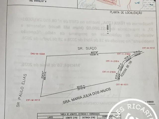 Imagem: A fazenda está localizado em Linha Bonita, Pracuúba à