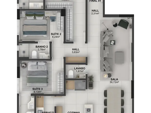 Imagem 11: Apartamento à venda no bairro Cazeca - Uberlândia/MG