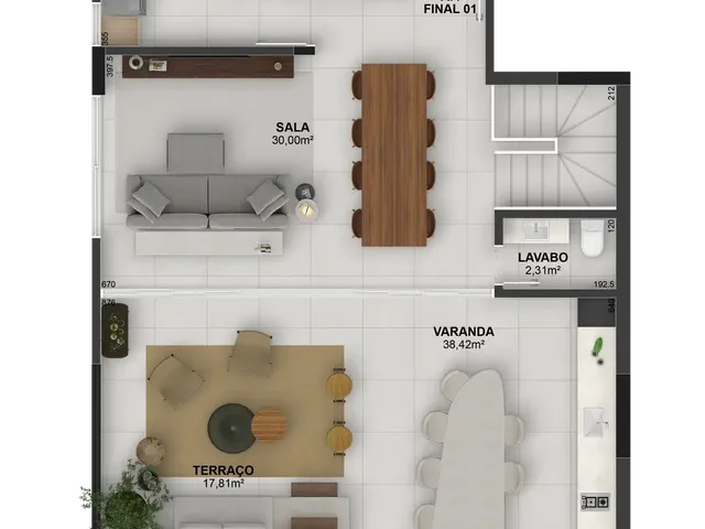 Imagem 4: Apartamento à venda no bairro Cazeca - Uberlândia/MG