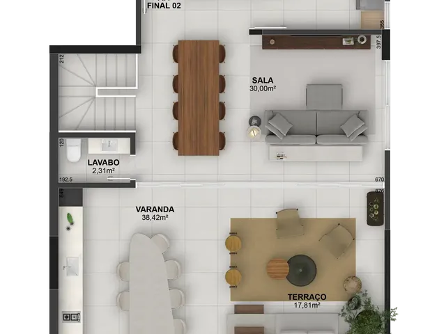 Imagem 2: Apartamento à venda no bairro Cazeca - Uberlândia/MG
