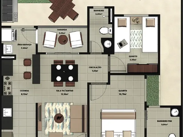 Imagem 4: Bris Residence Apartamento com 2 dormitórios