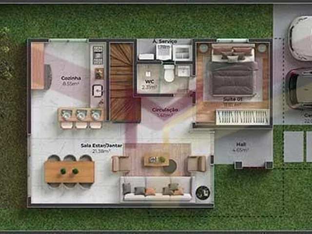 Imagem 7: Casa 4/4 sendo 4 suite no Sim