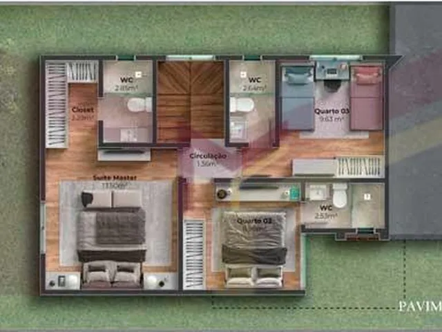 Imagem 8: Casa 4/4 sendo 4 suite no Sim
