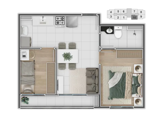Imagem 3: Alma Carioca Apartamento com 2 dormitórios