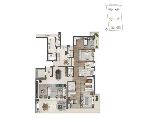 Imagem 7: Oceana Golf Fase 1 Barra da Tijuca: Apartamento de Luxo com 4 Suítes, Vista Mar, Campo