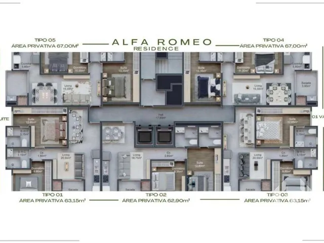 Imagem 3: Apartamento à venda, no Alfa romeo em Itapema, Morretes, com 2 quartos, 67m²