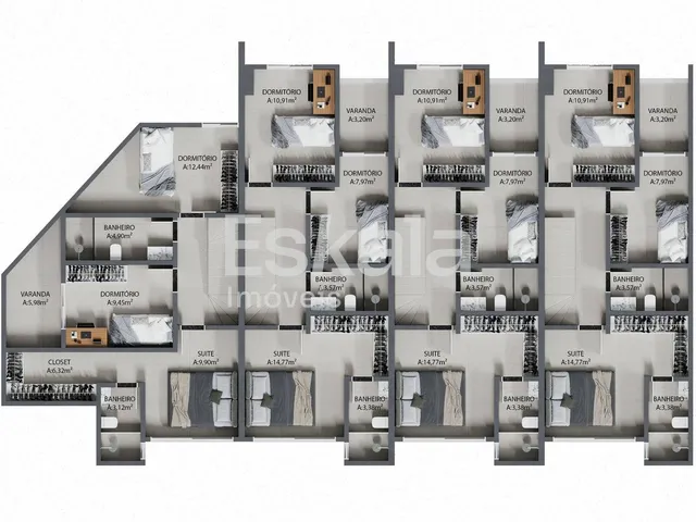 Imagem 3: Sobrado com 01 Suíte + 02 Quartos