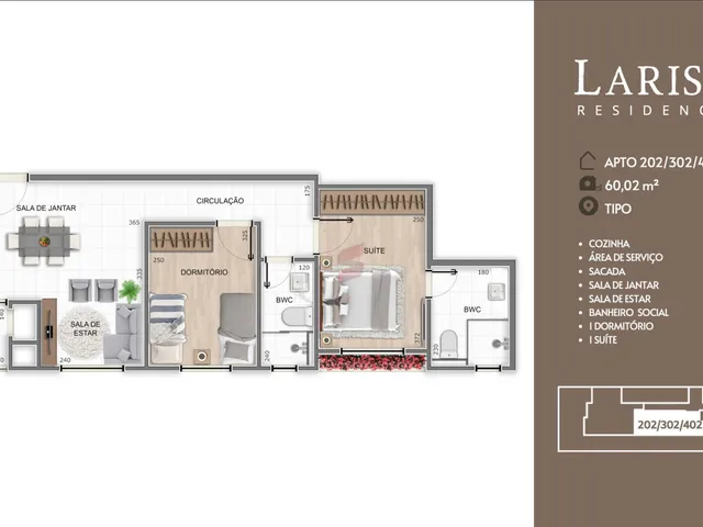Imagem 10: APARTAMENTO com 2 dormitórios à venda com 69.95m² por R$ 385.000,00 no bairro
