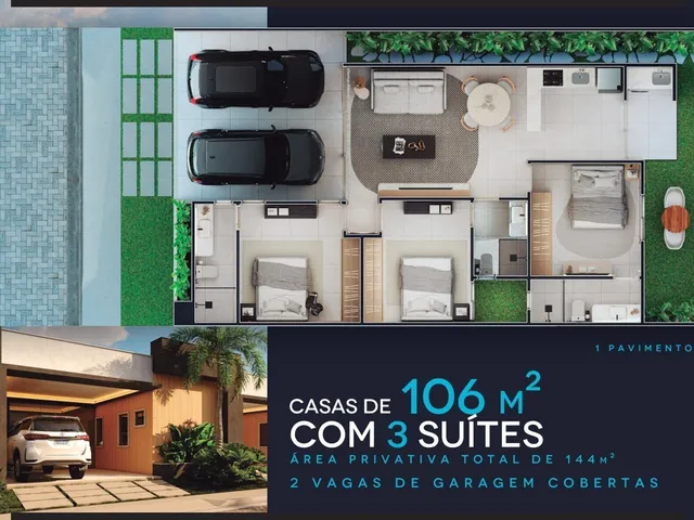 Imagem 6: PEROLA AZUL RESIDENCE - CASAS COM ESPAÇO E CONFORTO QUE VOCE PRECISA