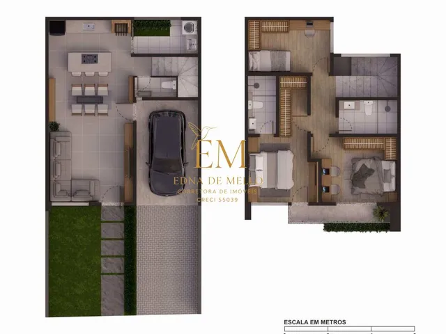 Imagem 3: Sobrado à venda em Araucária, Centro, com 3 quartos, 123m²