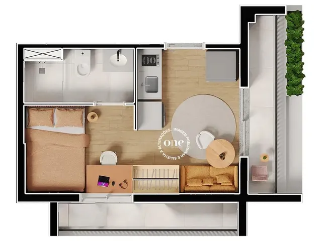 Imagem 4: Nex One Caiubi Flat / studio com 1 dormitório