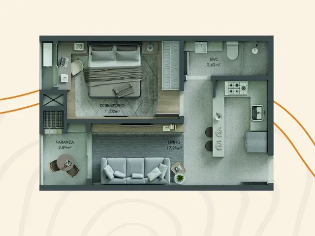Imagem 5: APARTAMENTO 2 SUITES E SACADA COM CHURRASQUEIRA NO SOLARA EM CAMBORIÚ - 76,50 m2
