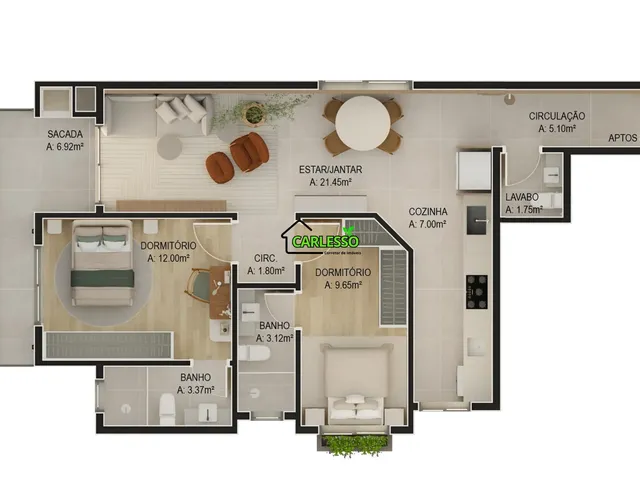 Imagem 9: Apartamento de 2 dormitórios em Camobi