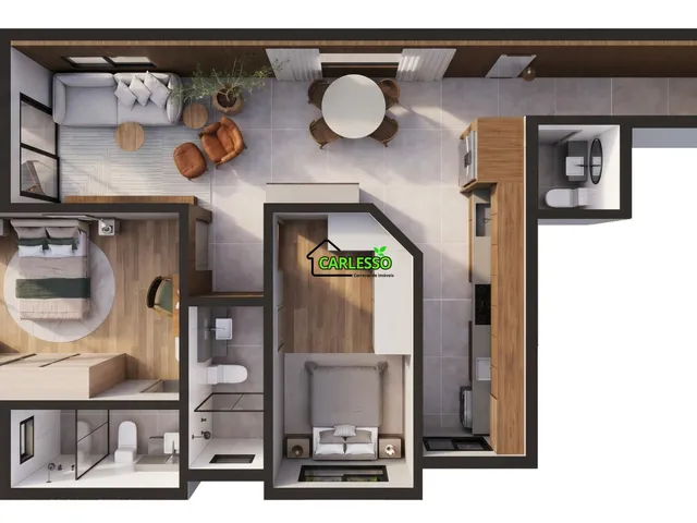 Imagem 3: Apartamento de 2 dormitórios em Camobi