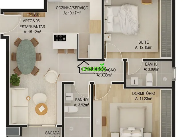 Imagem 11: Apartamento de 2 dormitórios em Camobi