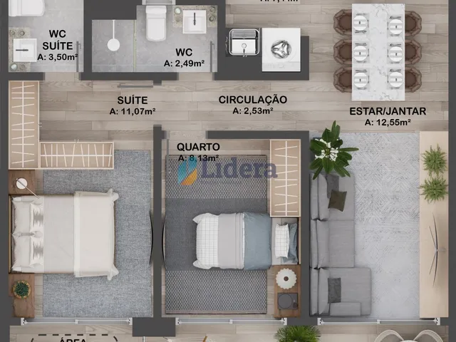 Imagem 3: Apto - 3 Quartos - 1 Suíte -93.1 m² - Intermares, Cabedelo/PB