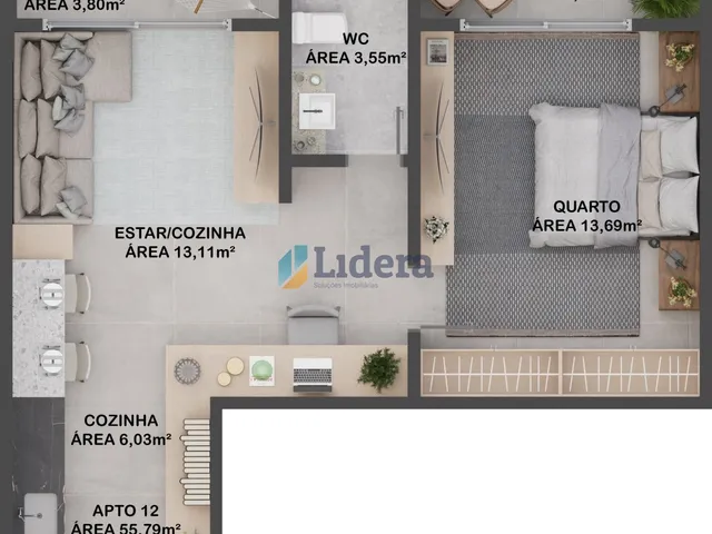 Imagem 7: Apto - 3 Quartos - 1 Suíte -93.1 m² - Intermares, Cabedelo/PB