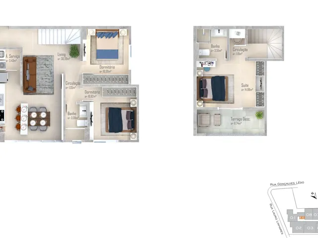 Imagem: Apartamento Cobertura Duplex 3 dormitórios