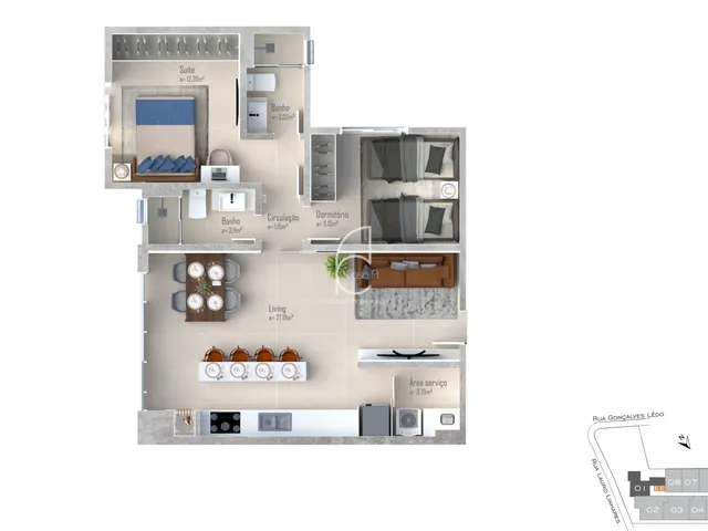 Imagem 8: Apartamento Cobertura Duplex 3 dormitórios sendo 1 suíte