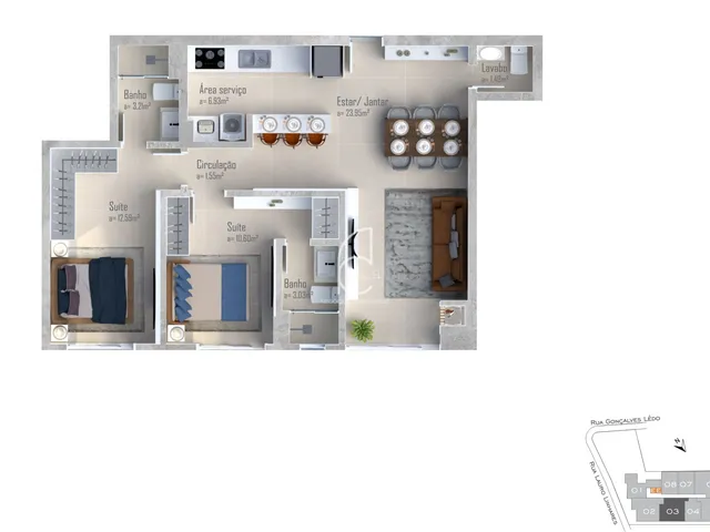Imagem 6: Apartamento Cobertura Duplex 3 dormitórios sendo 1 suíte