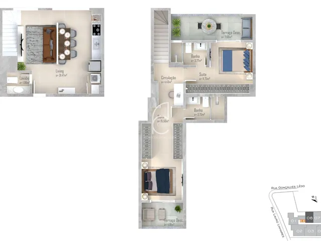 Imagem 5: Apartamento Cobertura Duplex 3 dormitórios sendo 1 suíte