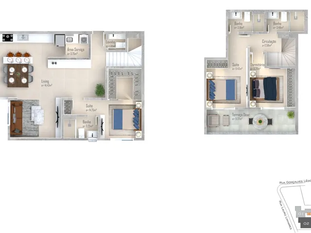 Imagem: Apartamento Cobertura Duplex 3 dormitórios