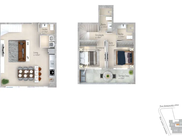 Imagem: Apartamento Cobertura Duplex 2 dormitórios