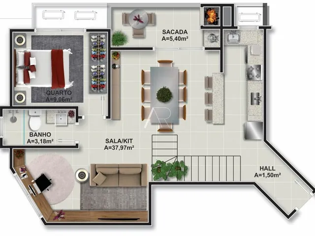 Imagem: Apartamento Cobertura Duplex 3 dormitórios