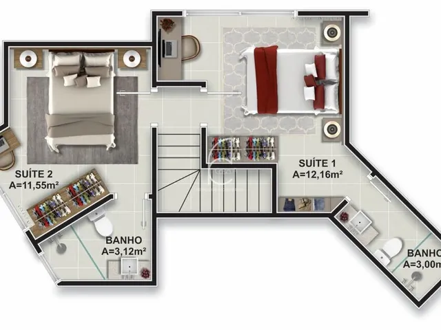 Imagem 5: Apartamento Cobertura Duplex 3 dormitórios sendo 2 suítes no Itacorubi