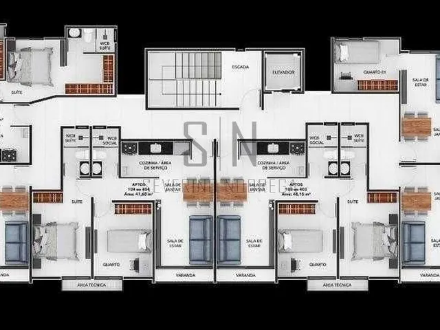 Imagem 6: Apartamento Moderno com Rooftop Panorâmico à Venda no Jardim Oceania 2 Quartos em