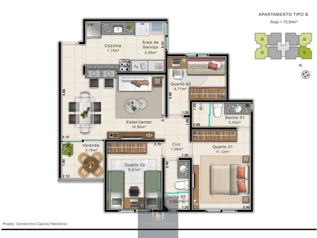 Imagem 11: Apartamento à venda no bairro Santa Isabel - Teresina/PI