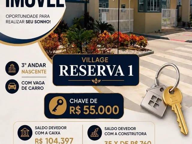 Imagem: Passo chave de apartamento no Reserva 1