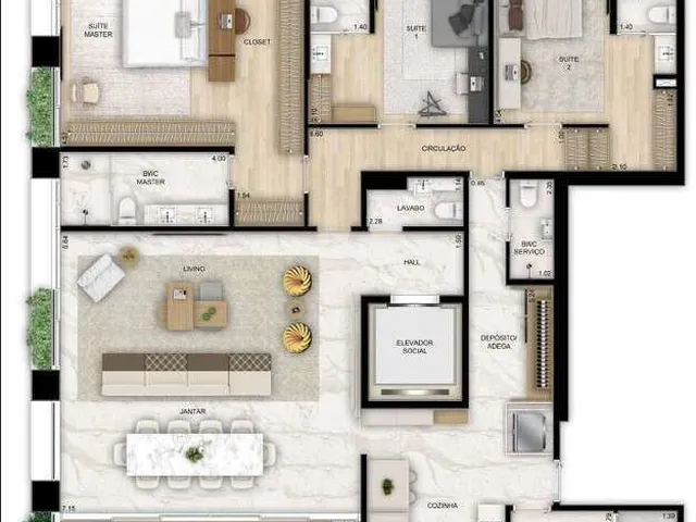 Imagem 2: Apartamento à venda, no Age 360 em Curitiba, Ecoville, com 3 quartos, 212m²
