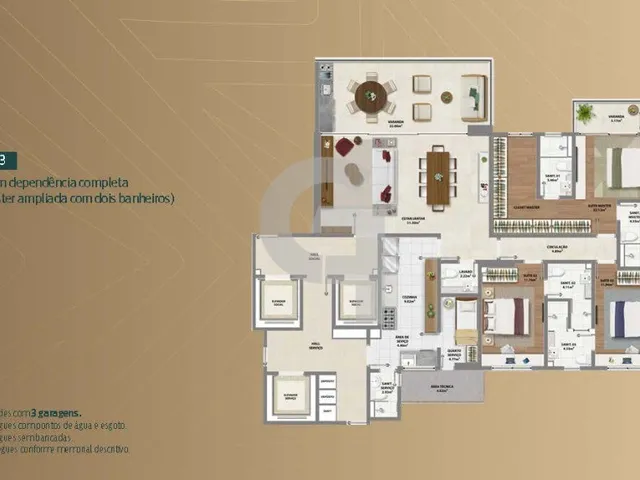 Imagem 9: Apartamento com 3 suítes, varanda e 3 vagas no Cedro Horto, Horto Florestal, Salvador-Ba