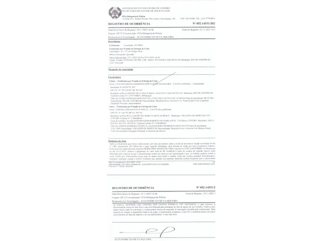Imagem 16: Samara dos Santos Fonseca Estelionataria